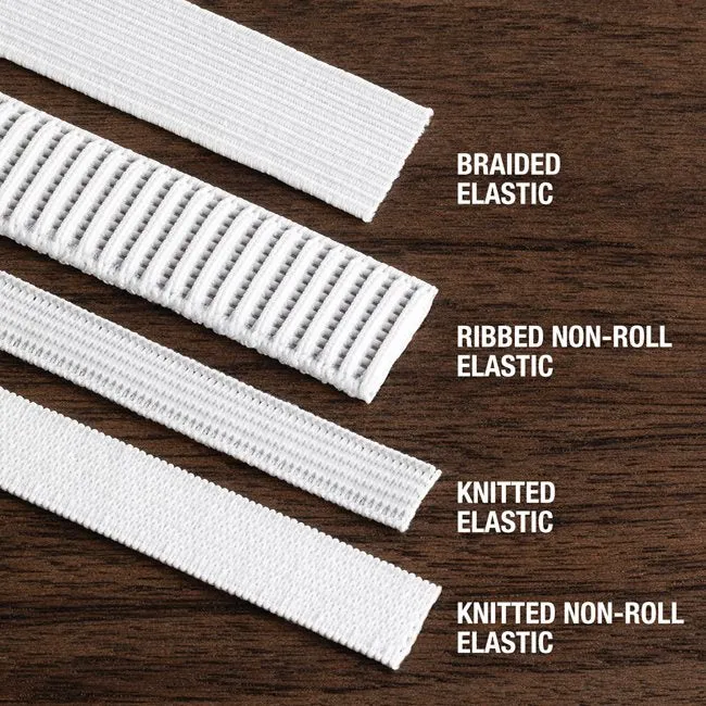 1 1/2" Knit Elastic - White or Black