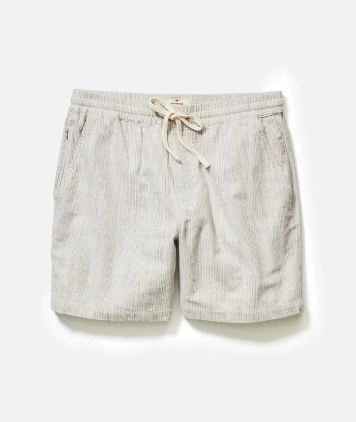 6" Saturday Beach Short - Grey Stripe