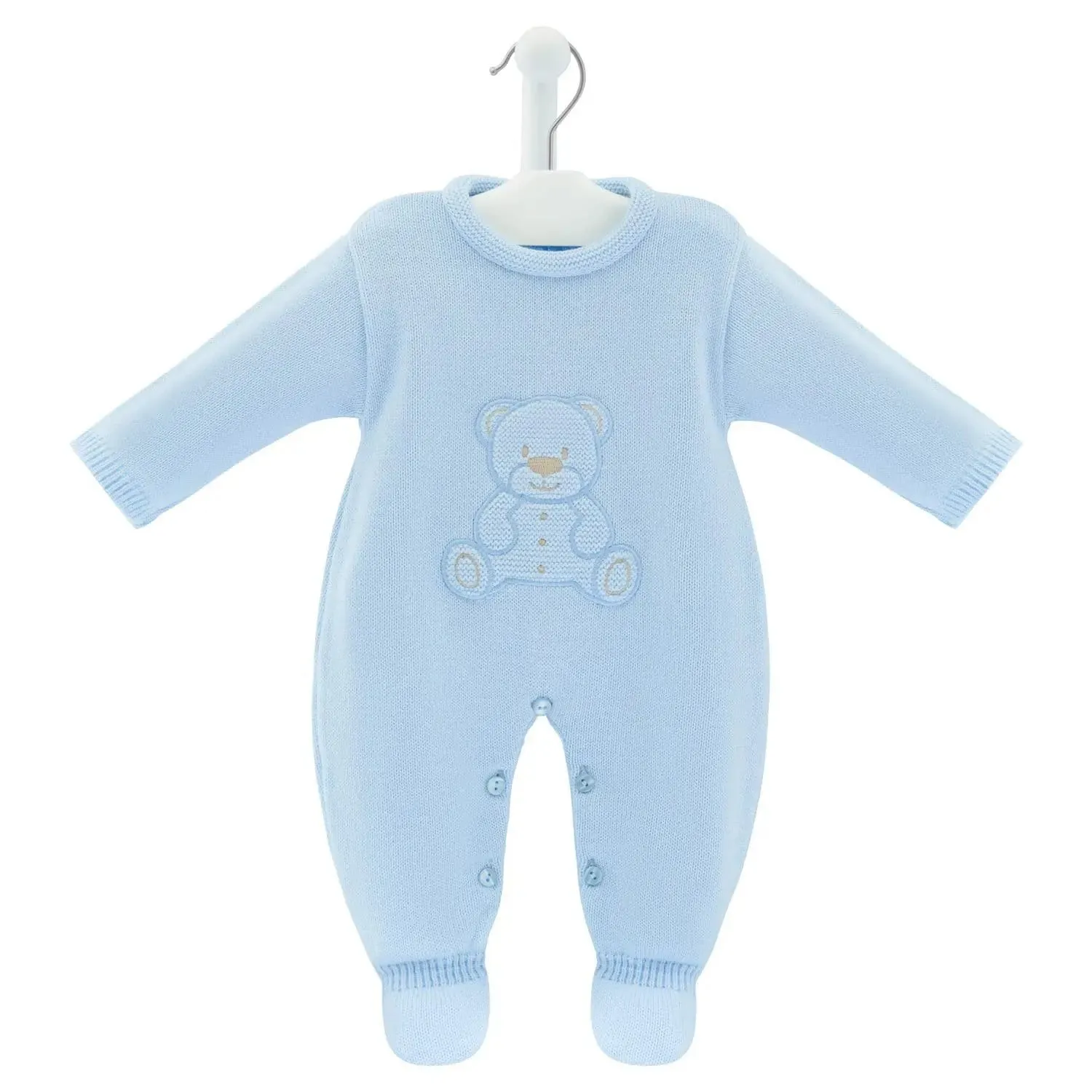Dandelion Teddy Bear Babygrow - Blue