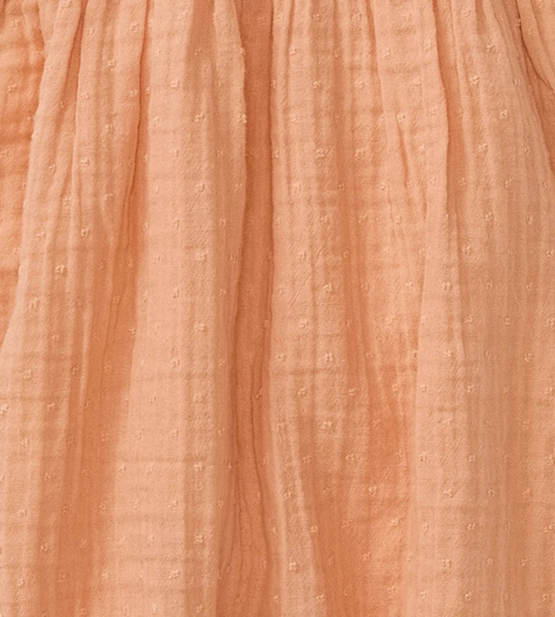 Dotted Muslin Jumpsuit: Peach Puff / 3-6 Months