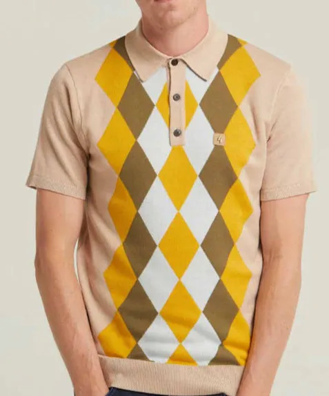 Gabicci Pablo Knit Polo - V52Gm02 - Granola