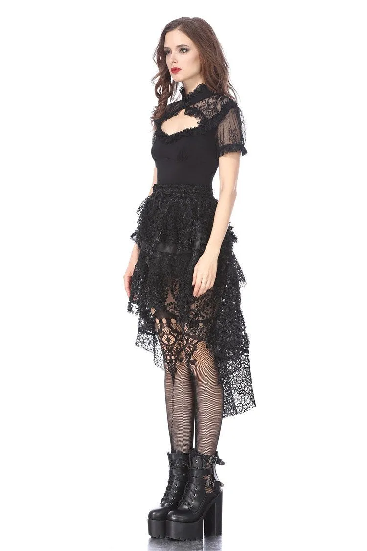 Gothic lace knitted T-shirt TW149