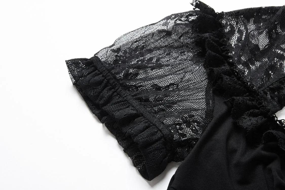Gothic lace knitted T-shirt TW149