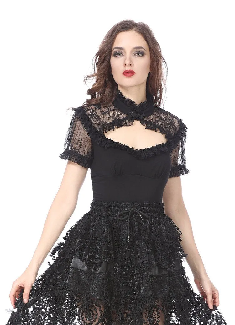 Gothic lace knitted T-shirt TW149