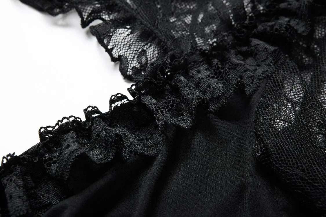 Gothic lace knitted T-shirt TW149