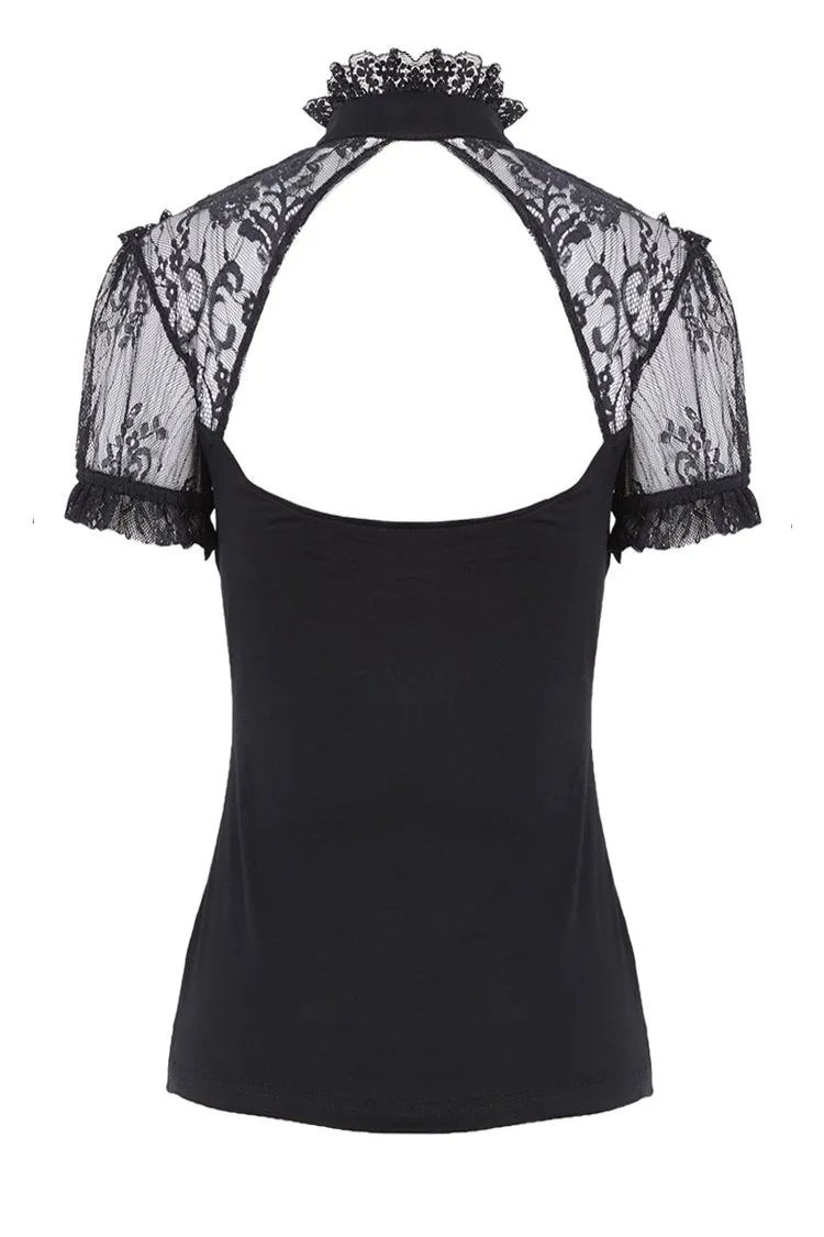 Gothic lace knitted T-shirt TW149