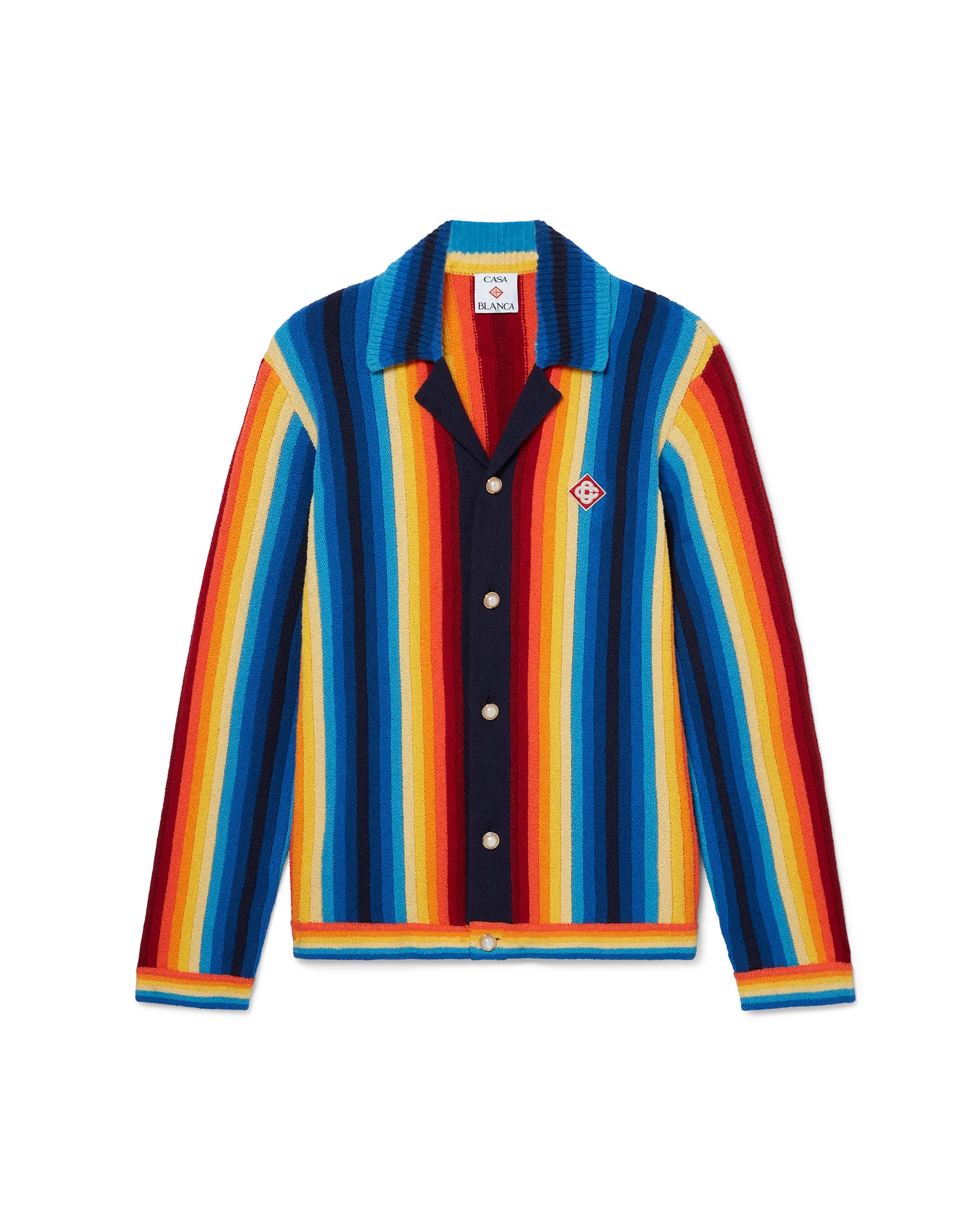 Gradient Stripe Towelling Jacket