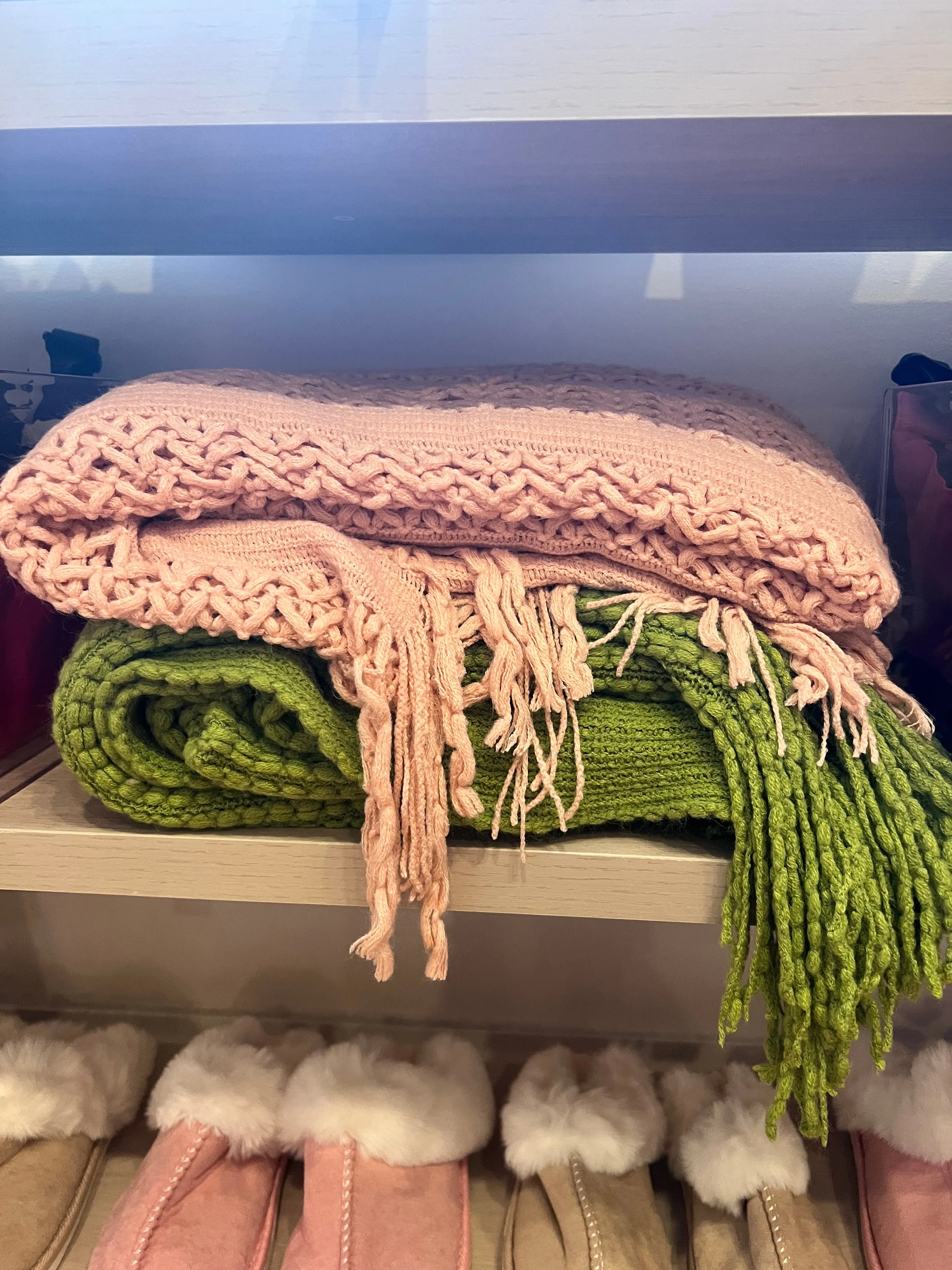 Knit Throw Cotton Blanket