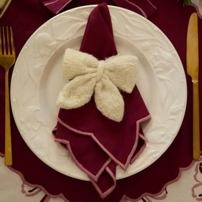 Little Bow ornament - Cream White
