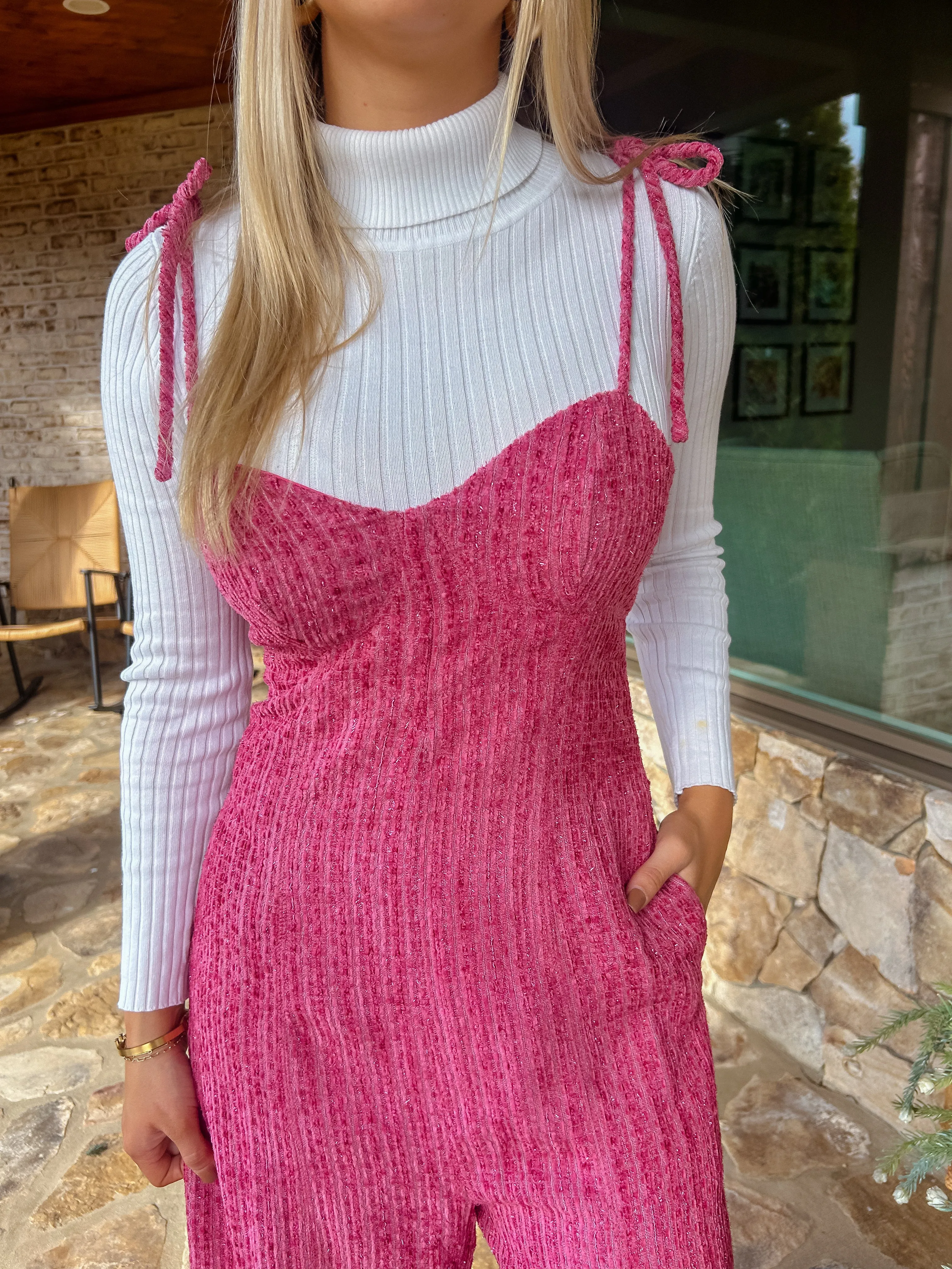 Make Your Entrance Berry Pink Jumpsuit