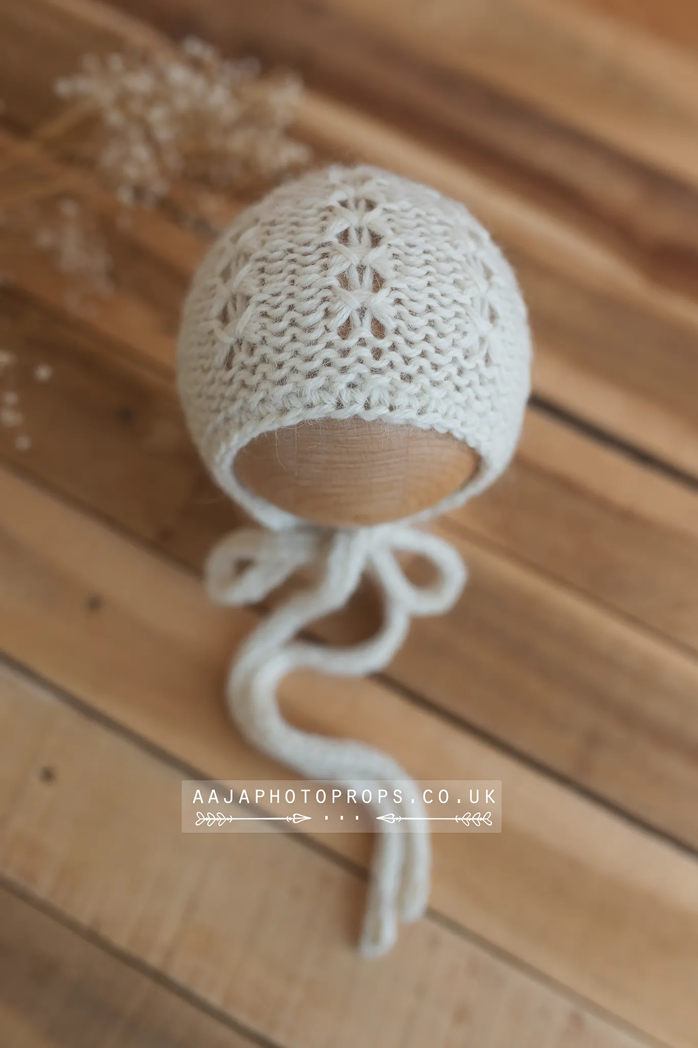 Newborn baby knitted wrap, hat, bonnet set, neutral, cream, made to order