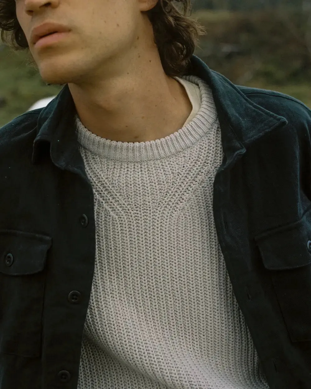 OFFSHORE KNIT CREW | FOG