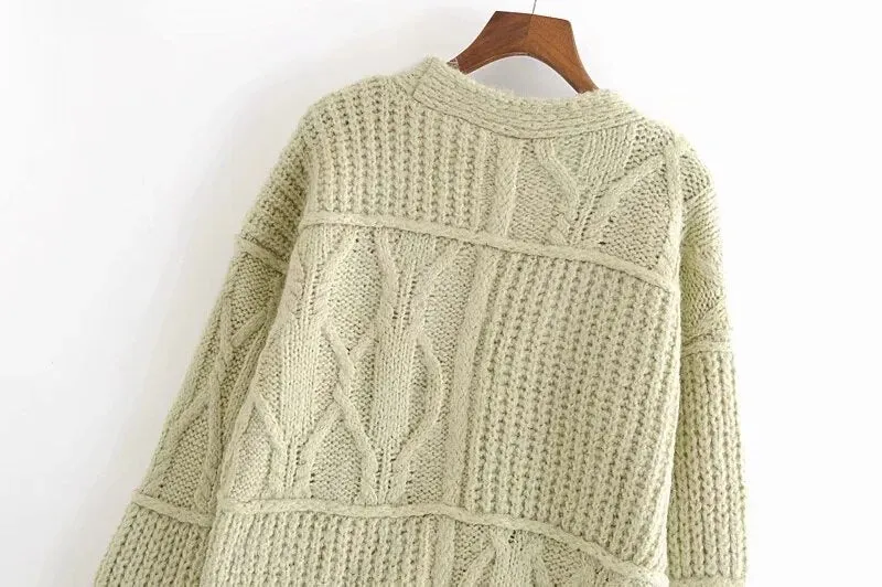 PATCHWORK KNITTED CARDIGAN