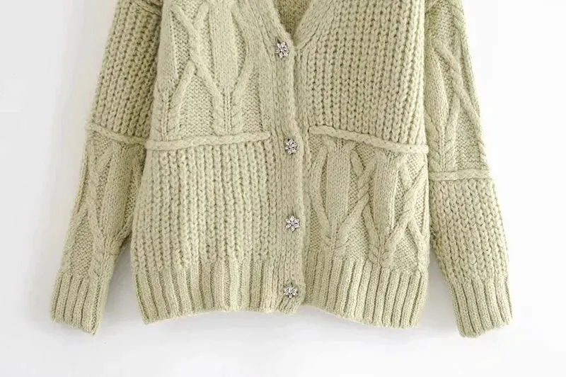 PATCHWORK KNITTED CARDIGAN