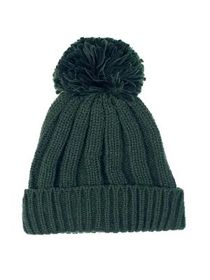 Tiffosi kid's knitted hat with pom-pom-10046277 Green